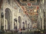 Giovanni Paolo Pannini Interior of the San Giovanni in Laterano in Rome oil on canvas